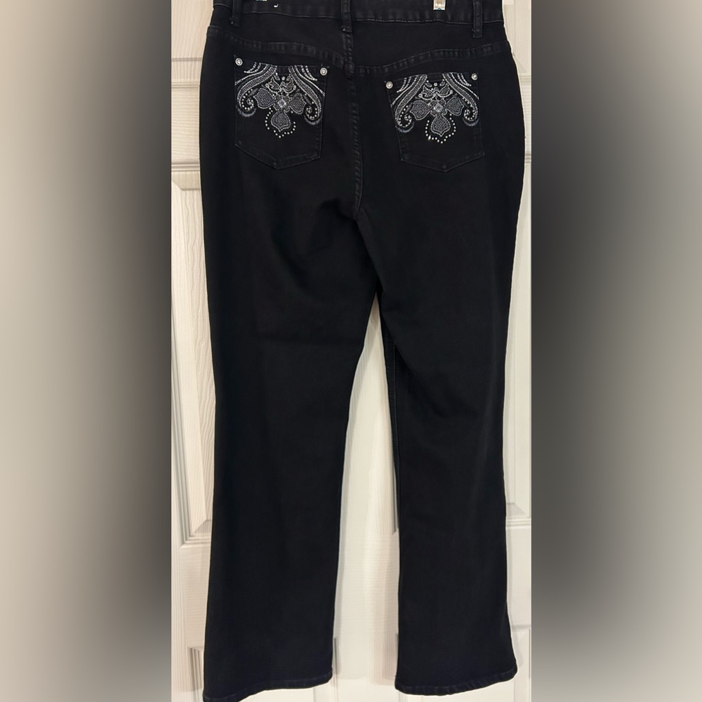 Christopher & Banks Black Embellished Jeans Size 10